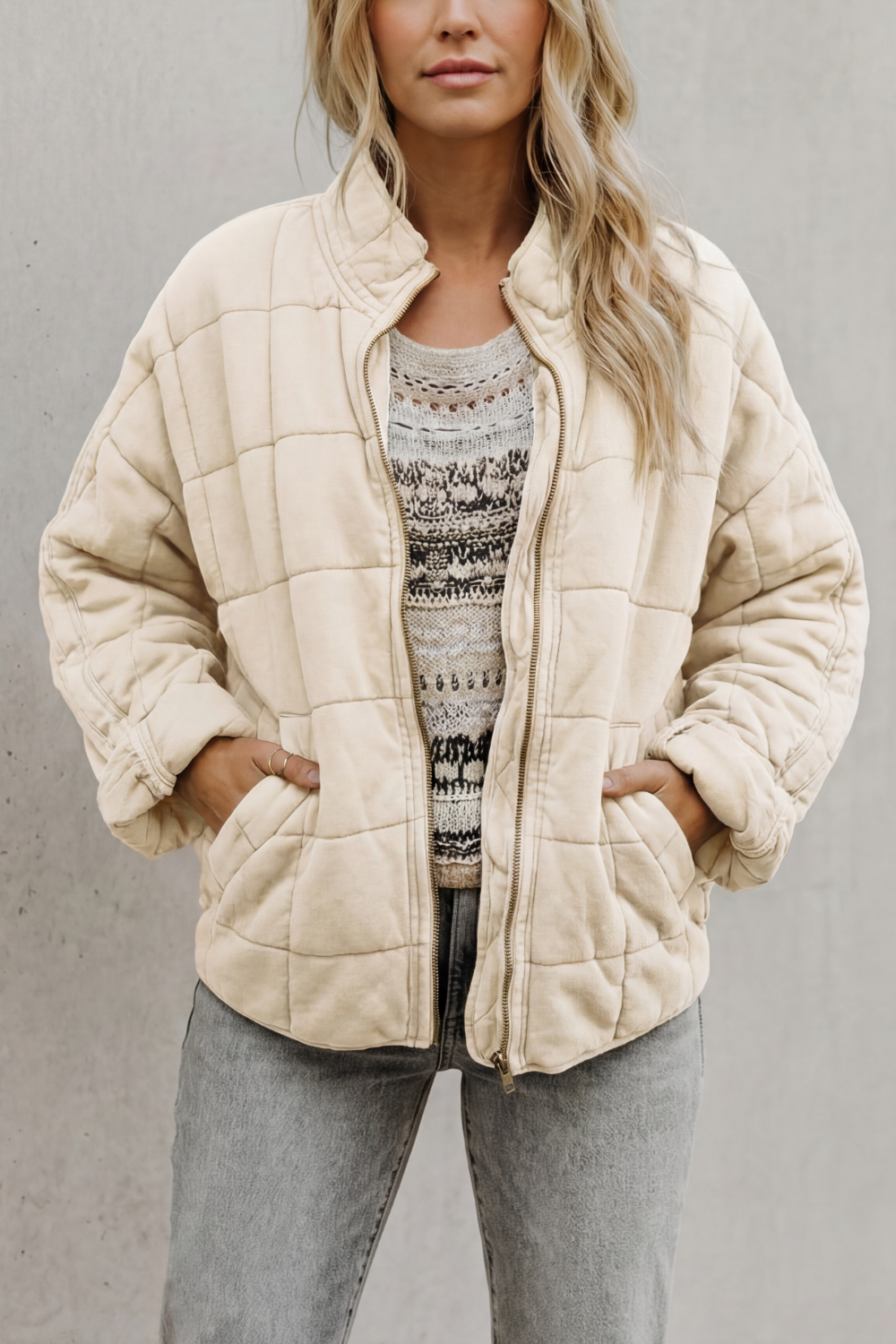 Kacob | Quilted Zip Padded Jacket