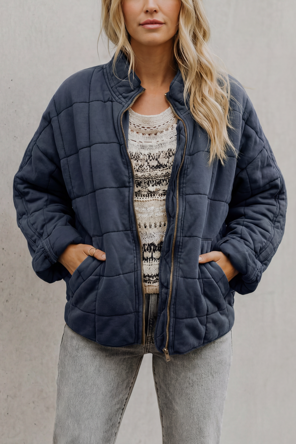 Kacob | Quilted Zip Padded Jacket