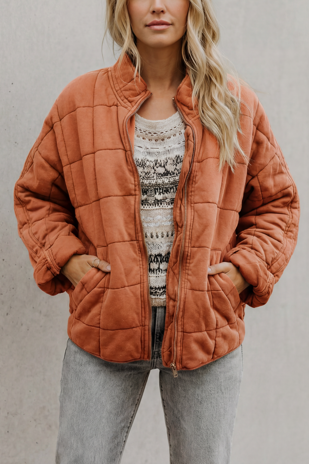 Kacob | Quilted Zip Padded Jacket