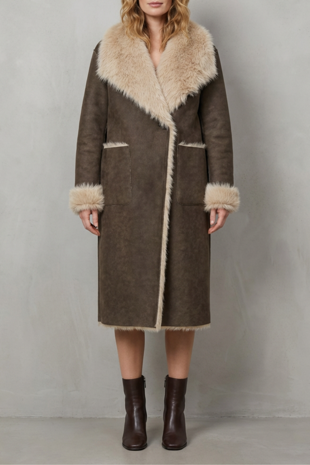 Kacob | Reversible Faux Shearling Coat