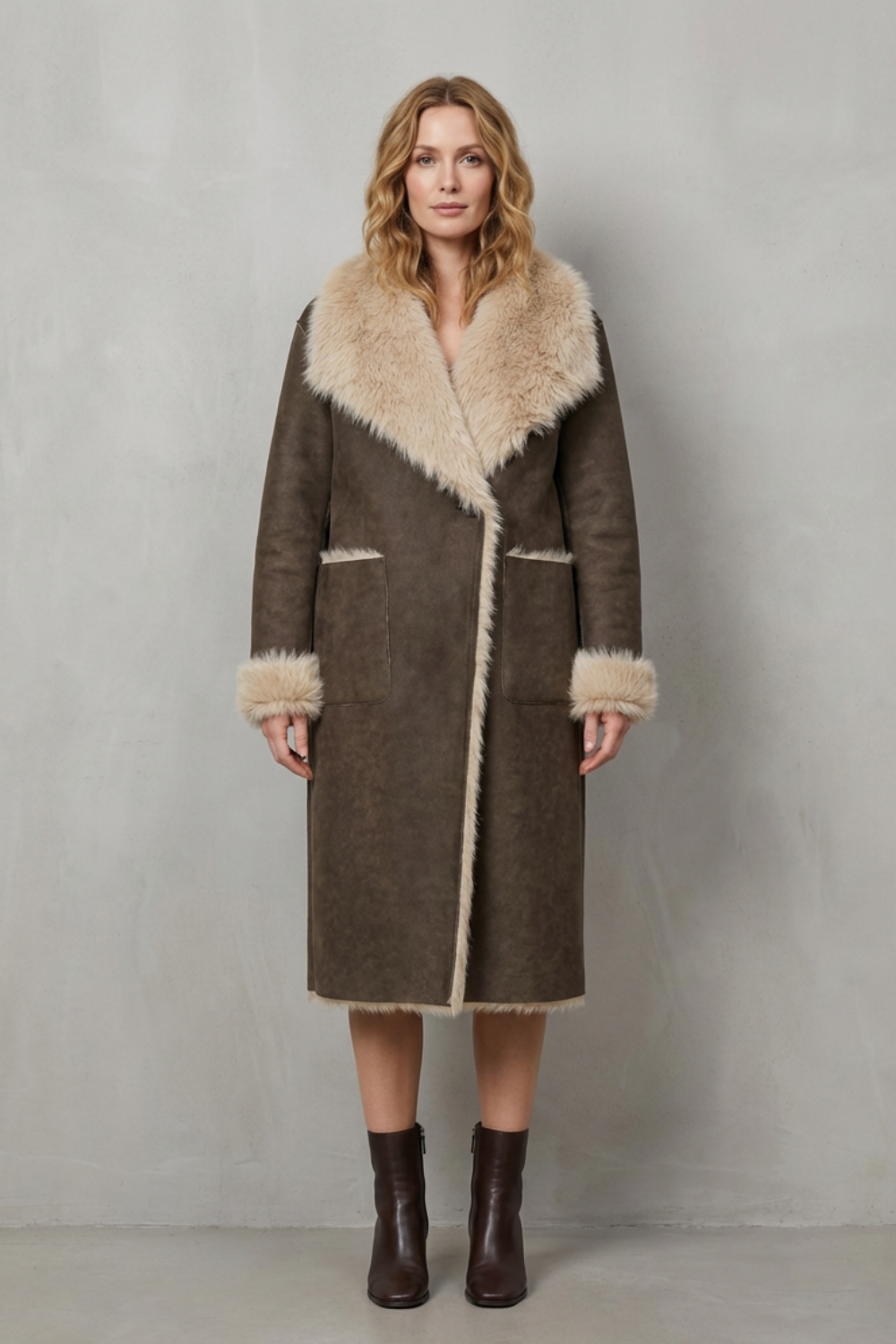 Kacob | Reversible Faux Shearling Coat