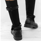 kacob womens strap detail slouch winter boots