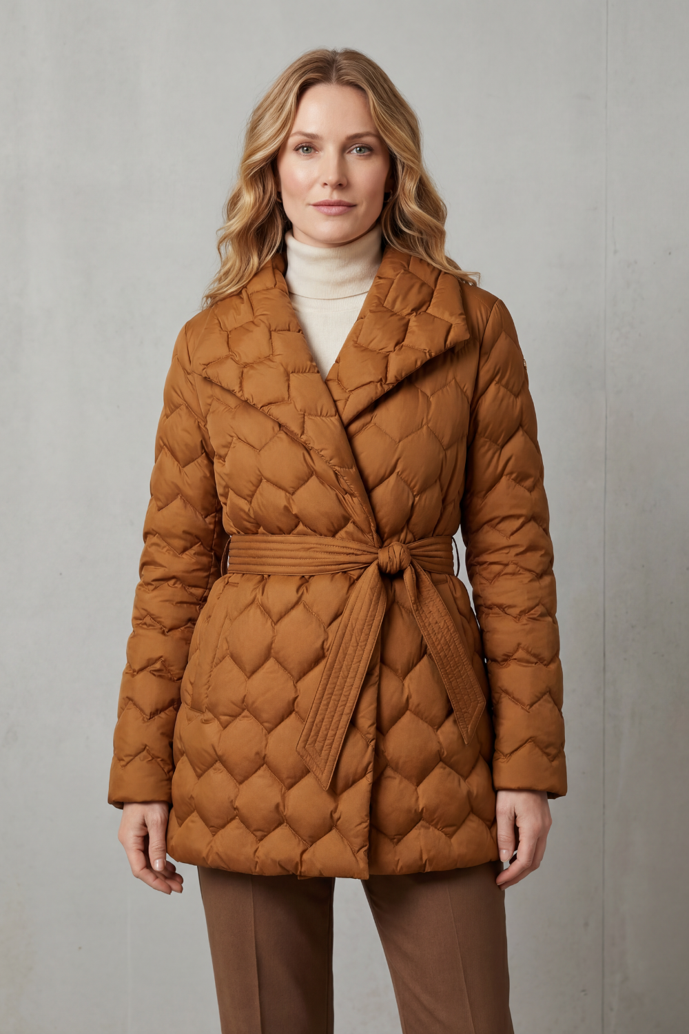 Kacob | Sculpted Belted Puffer Jacket