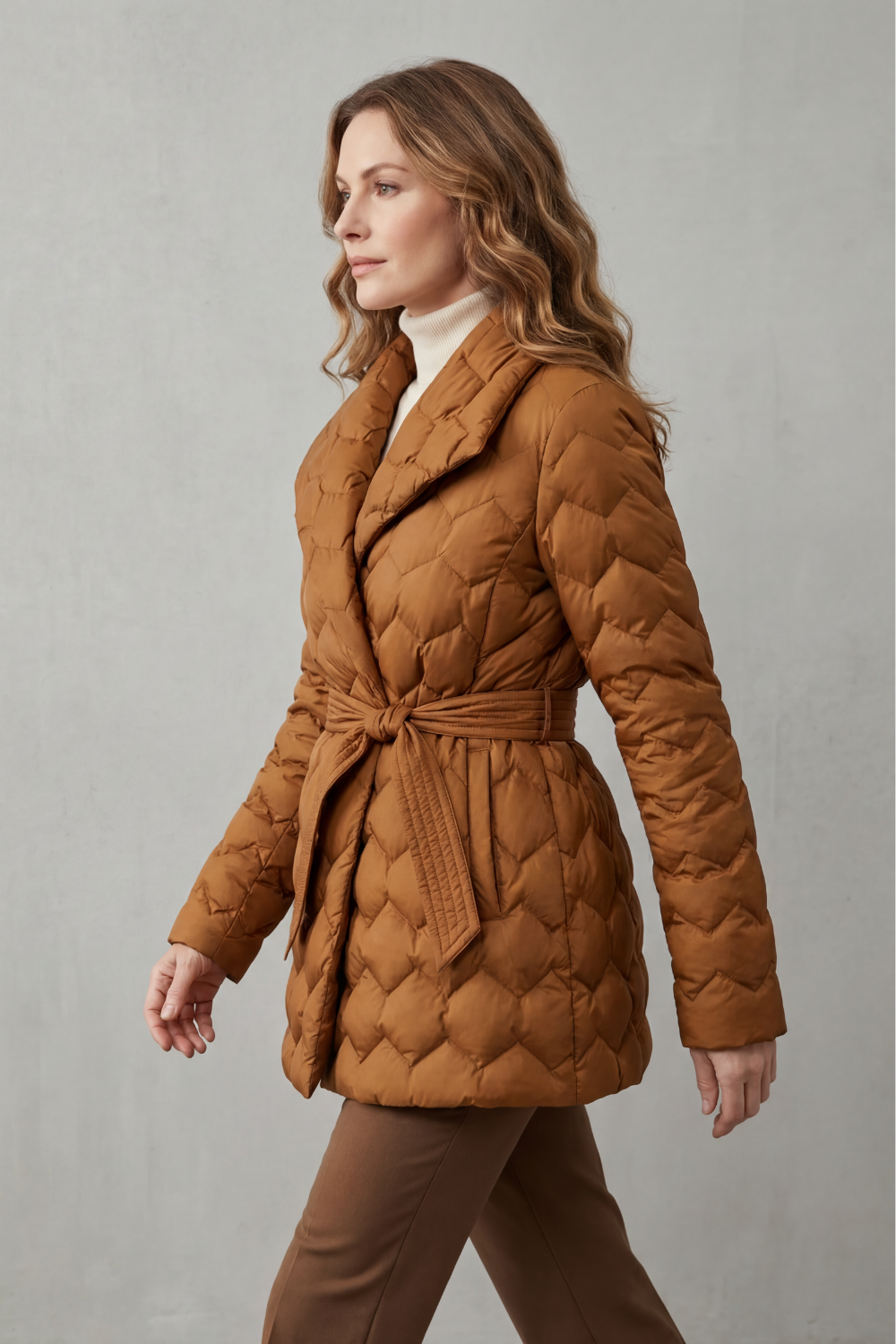 Kacob | Sculpted Belted Puffer Jacket