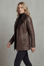 Kacob | Shearling Lined Faux Leather Jacket