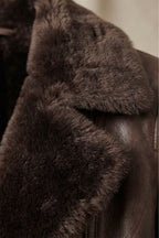 Kacob | Shearling Lined Faux Leather Jacket
