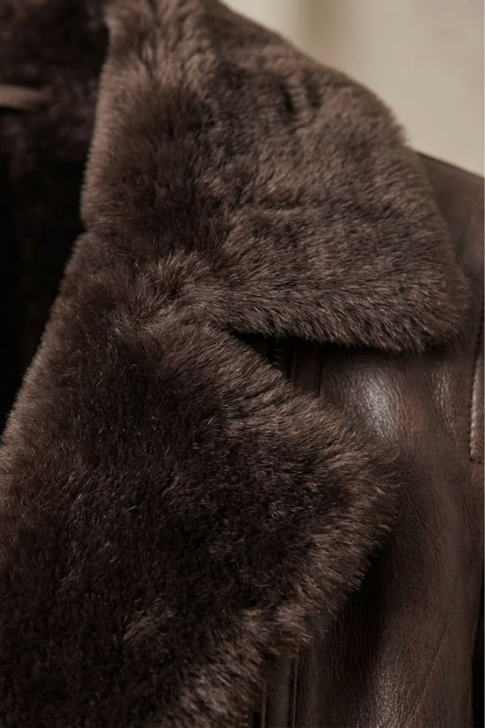 Kacob | Shearling Lined Faux Leather Jacket