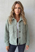 Kacob | Textured Fleece Button-Up Jacket