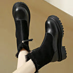 kacob womens cuffed winter ankle boots