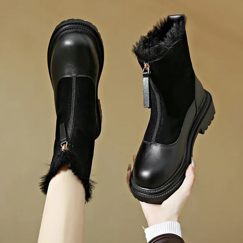 kacob womens cuffed winter ankle boots
