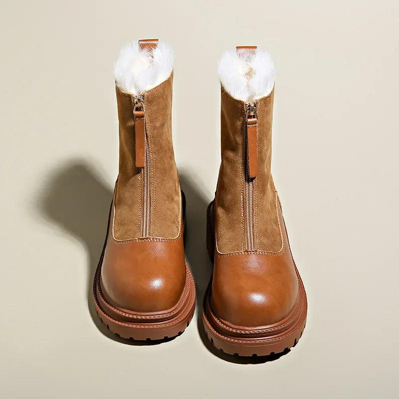 kacob womens cuffed winter ankle boots