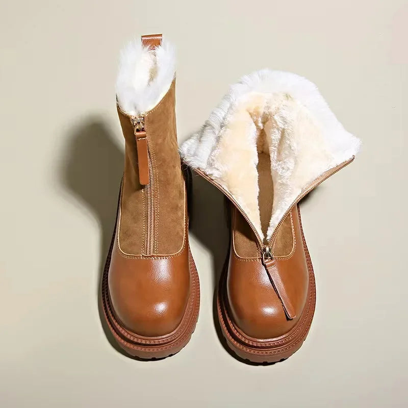 kacob womens cuffed winter ankle boots