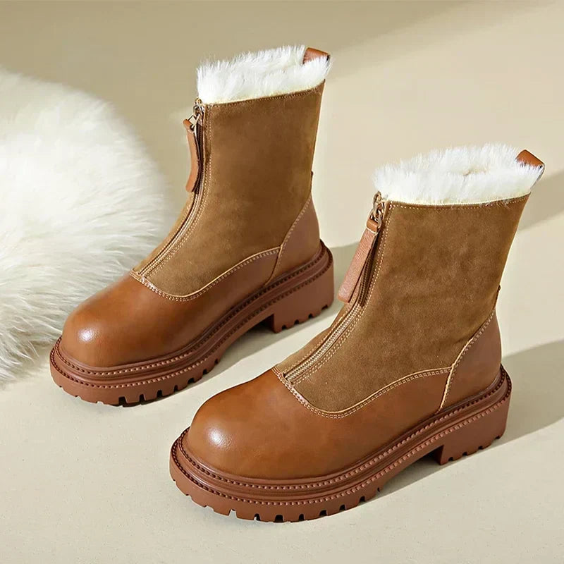 kacob womens cuffed winter ankle boots