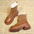 kacob womens cuffed winter ankle boots
