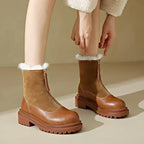 kacob womens cuffed winter ankle boots