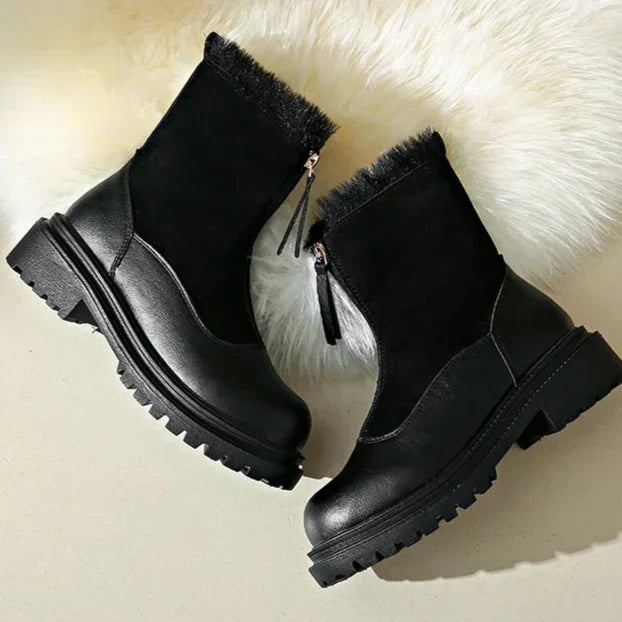 kacob womens cuffed winter ankle boots