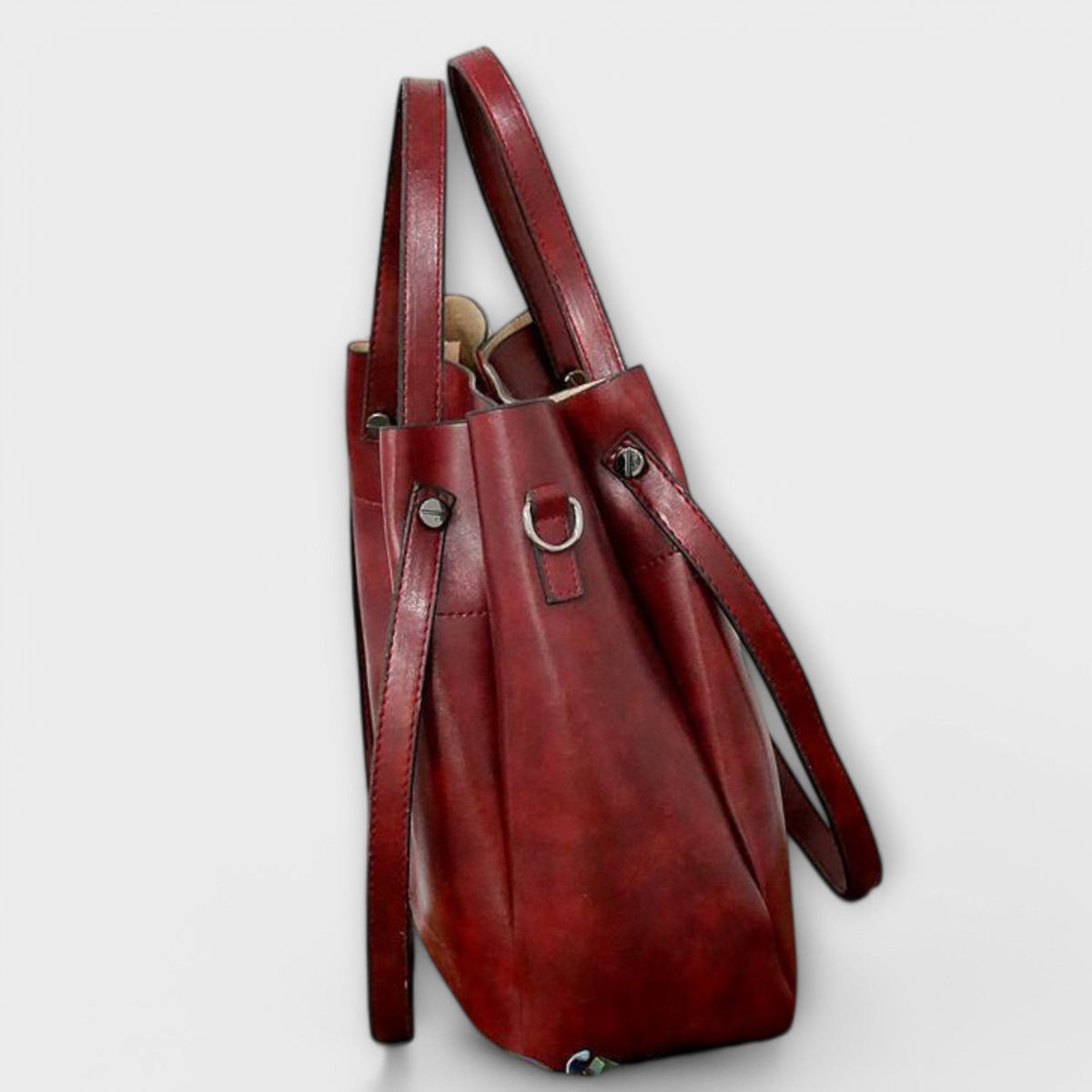 Women's 4-Piece Vintage Look Bag Set – Tote, Crossbody, Clutch and Card Holder