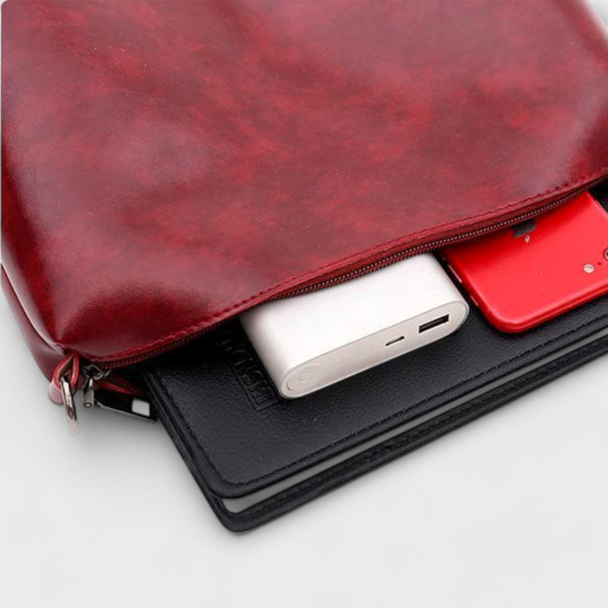 Women's 4-Piece Vintage Look Bag Set – Tote, Crossbody, Clutch and Card Holder