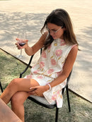 Kacob | Women's A-Line Sleeveless Summer Dress – Floral Detail