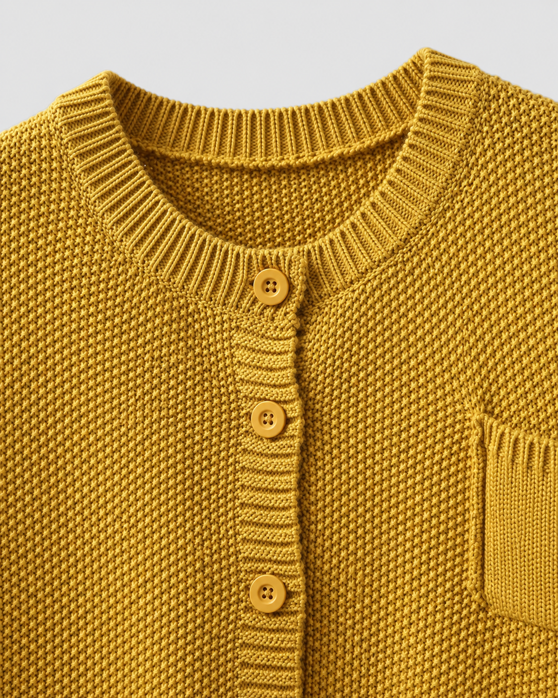 Women's Button-Up Knit Cardigan with Chest Pocket