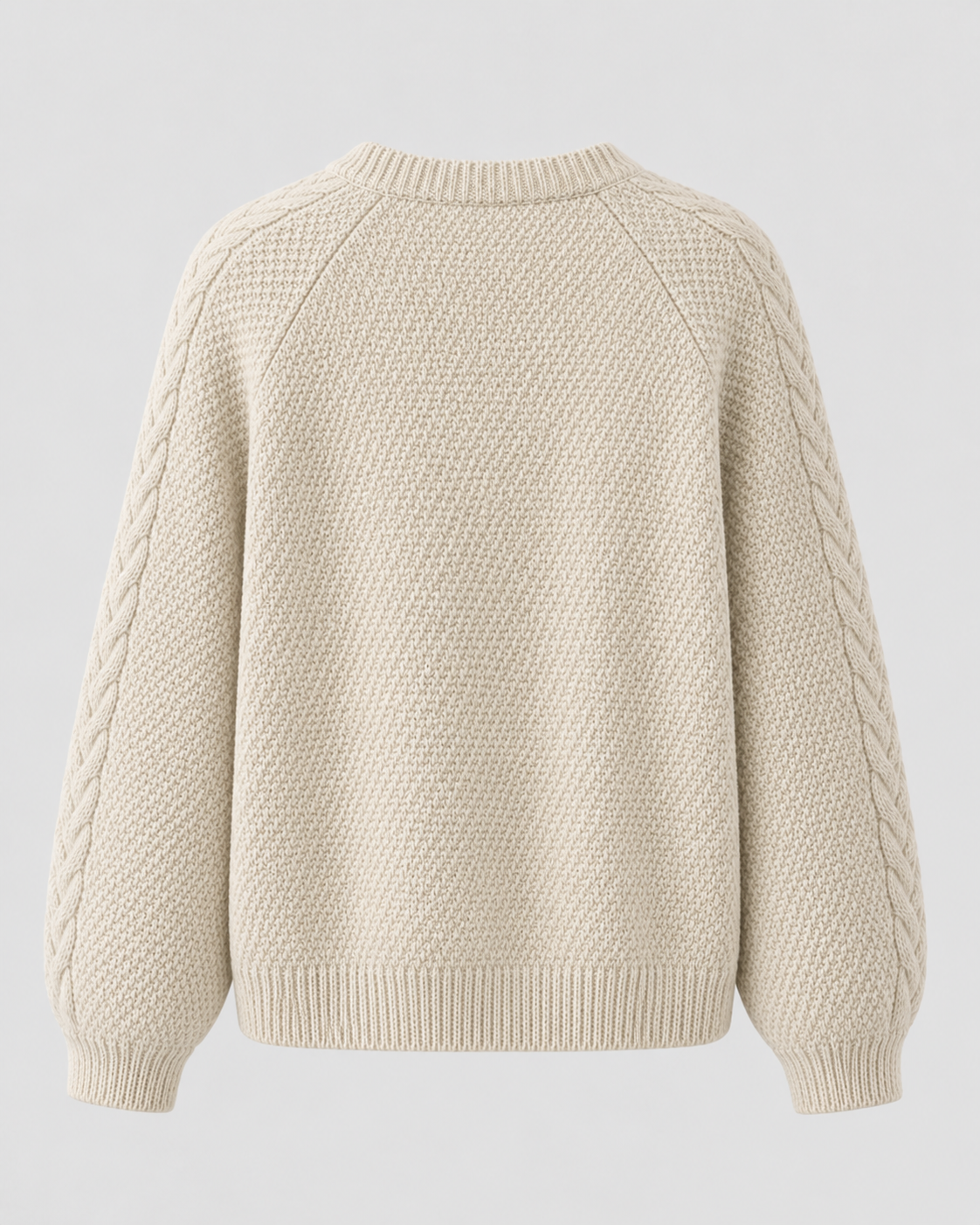 Women's Cable Knit Cardigan – Raglan Sleeve Button Front