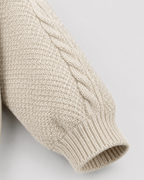 Women's Cable Knit Cardigan – Raglan Sleeve Button Front