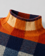 Women's Check Knit Turtleneck Jumper – Relaxed Fit
