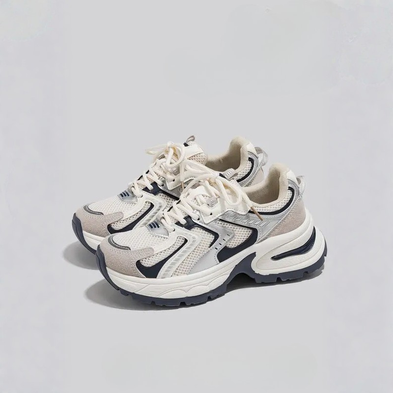Kacob | Women's Chunky Platform Trainers – Mesh Panel Sneakers