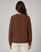 Women's Chunky Ribbed Crew Neck Jumper – Relaxed Fit