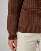Women's Chunky Ribbed Crew Neck Jumper – Relaxed Fit