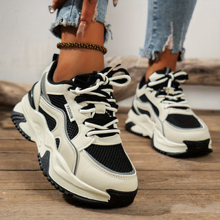 Kacob | Women's Chunky Trainers – Panelled Platform Dad Sneakers
