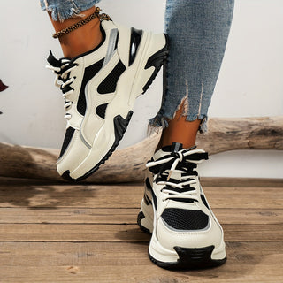 Kacob | Women's Chunky Trainers – Panelled Platform Dad Sneakers