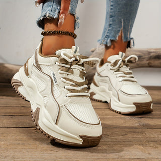Kacob | Women's Chunky Trainers – Panelled Platform Dad Sneakers