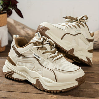 Kacob | Women's Chunky Trainers – Panelled Platform Dad Sneakers