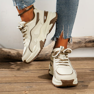 Kacob | Women's Chunky Trainers – Panelled Platform Dad Sneakers