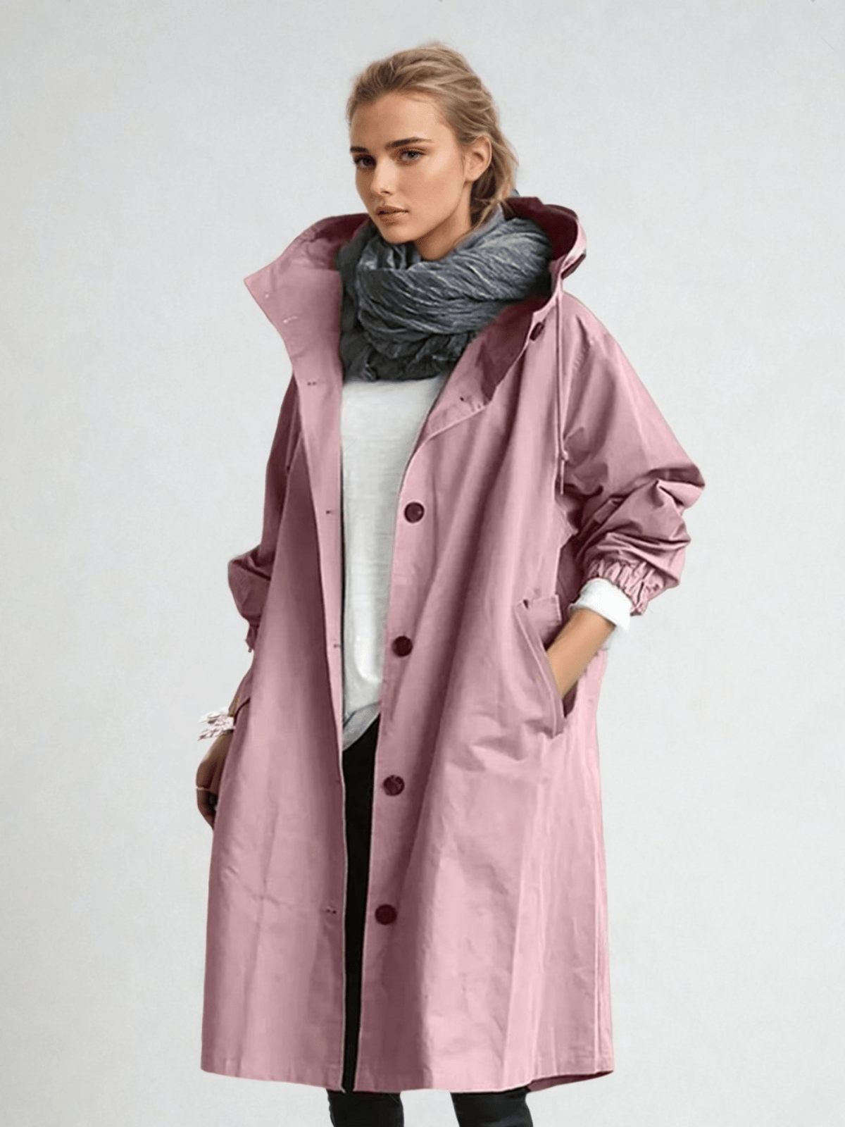 Women's Classic Belted Trench Coat – Relaxed Fit
