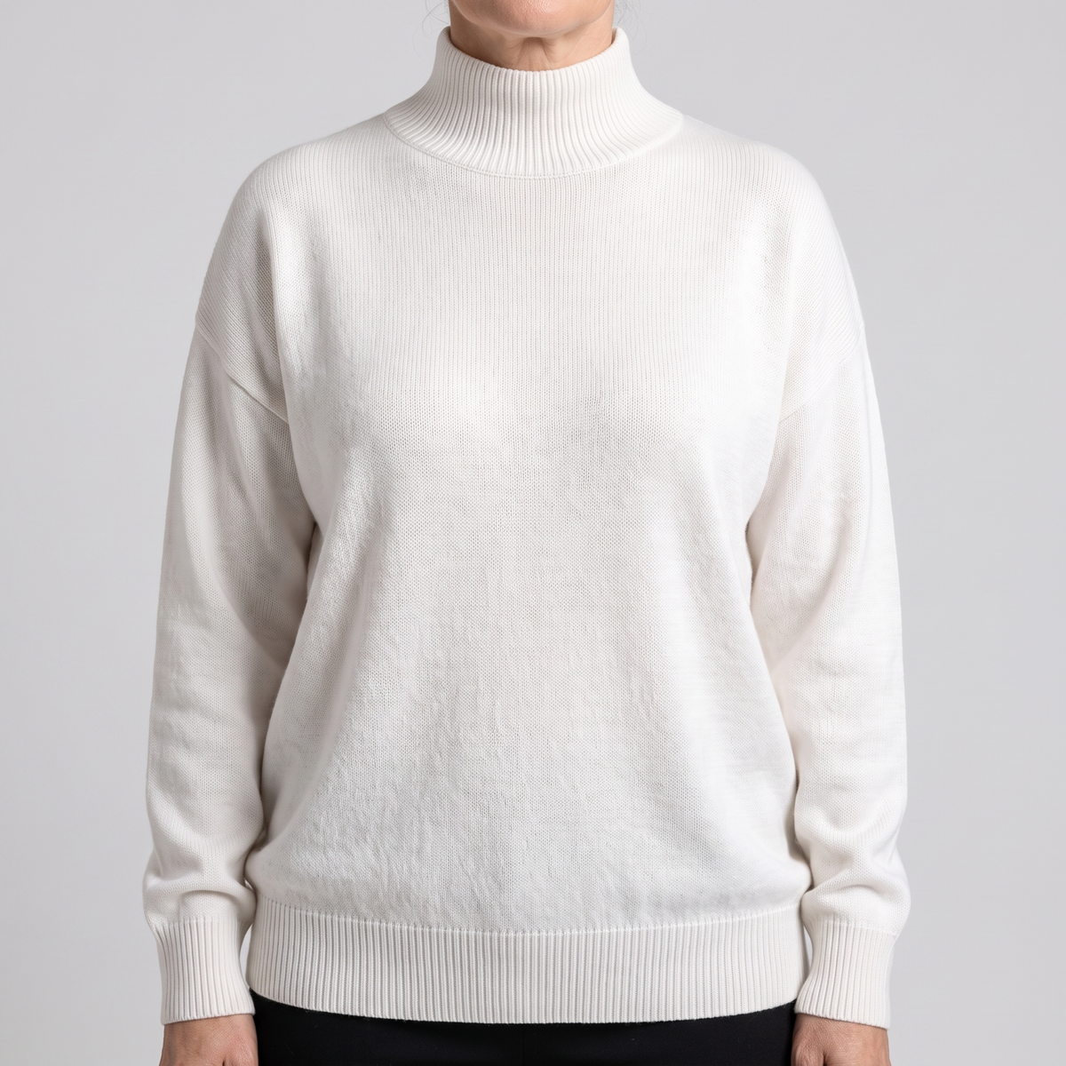 Kacob | Women's Classic Roll Neck Jumper – Smooth Drape Turtleneck Sweater