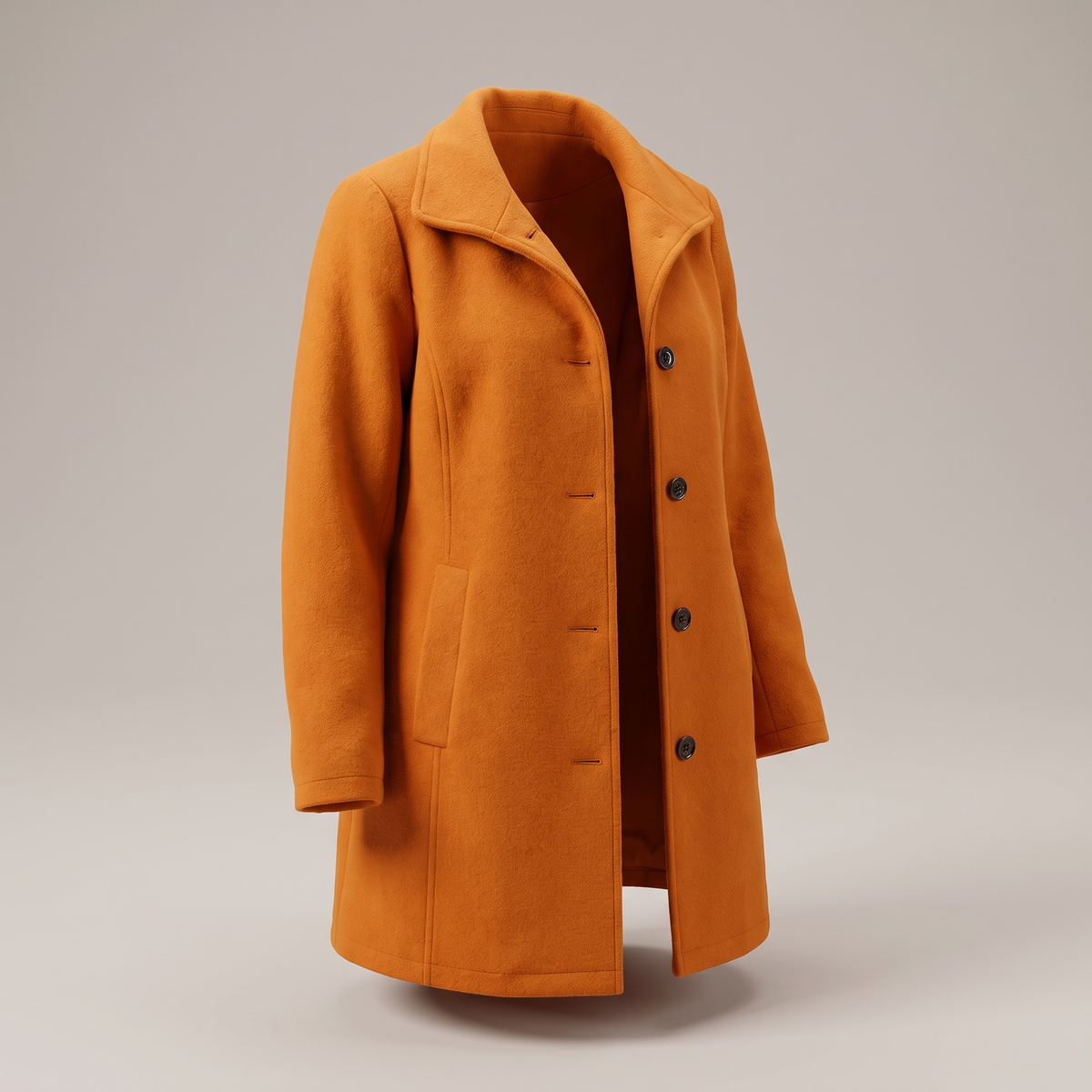 Kacob | Women's Classic Straight Cut Button Coat – Tailored Winter Coat for Women