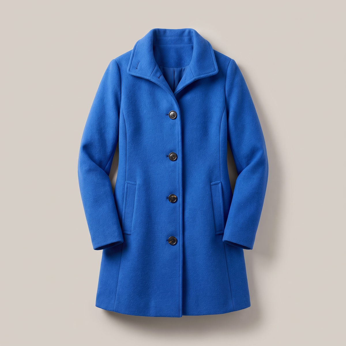 Kacob | Women's Classic Straight Cut Button Coat – Tailored Winter Coat for Women