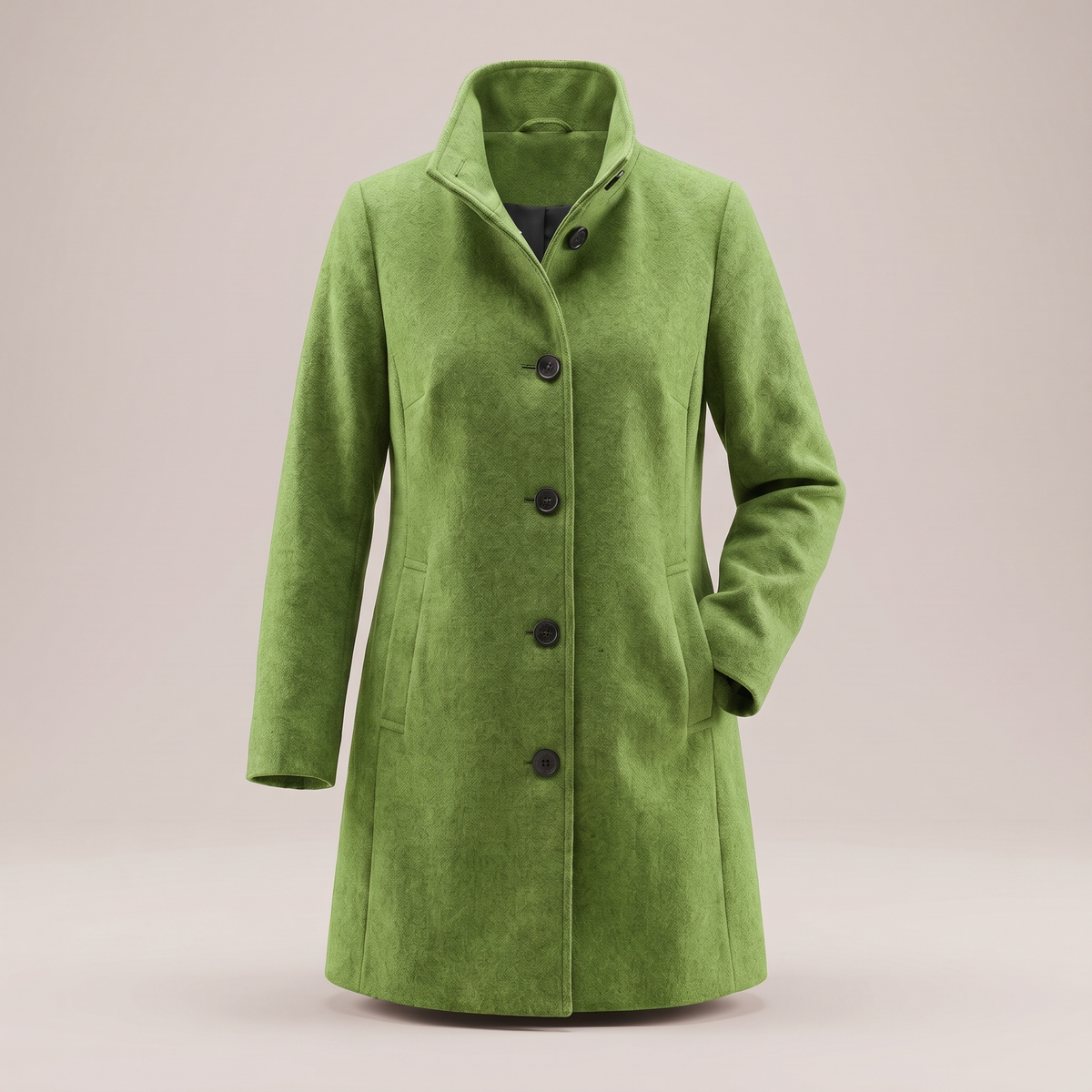 Kacob | Women's Classic Straight Cut Button Coat – Tailored Winter Coat for Women