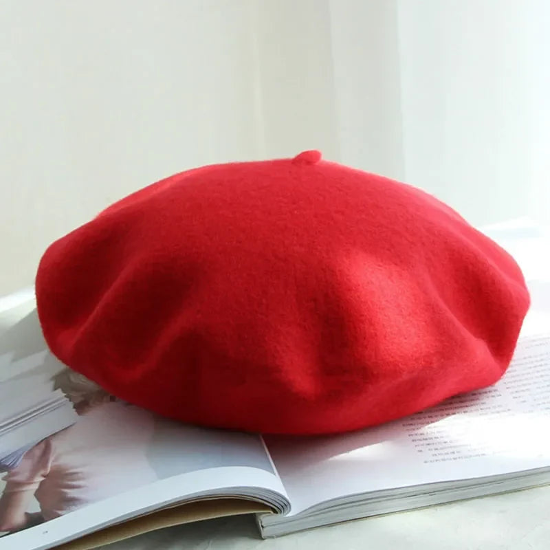 Women's Classic Wool-Blend Beret Hat
