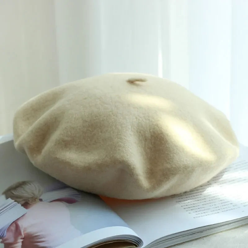 Women's Classic Wool-Blend Beret Hat
