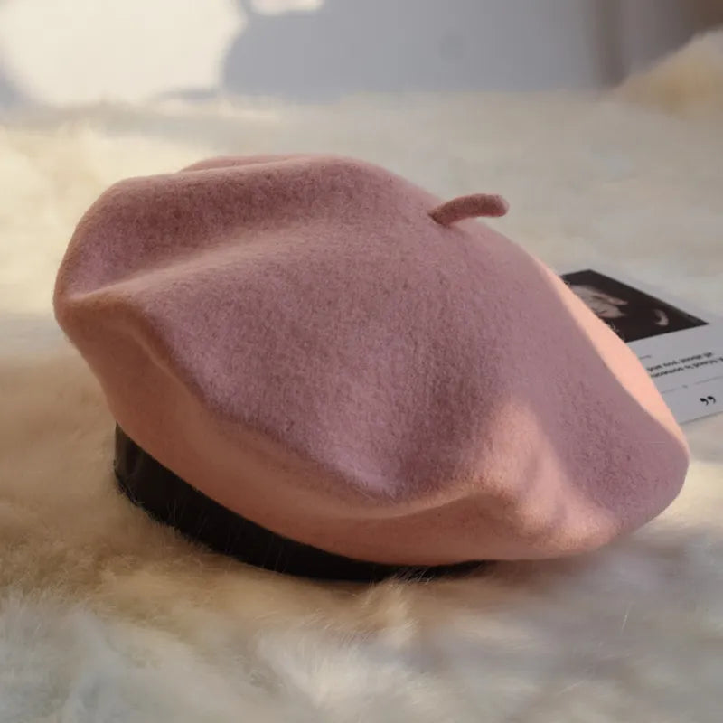 Women's Classic Wool-Blend Beret Hat