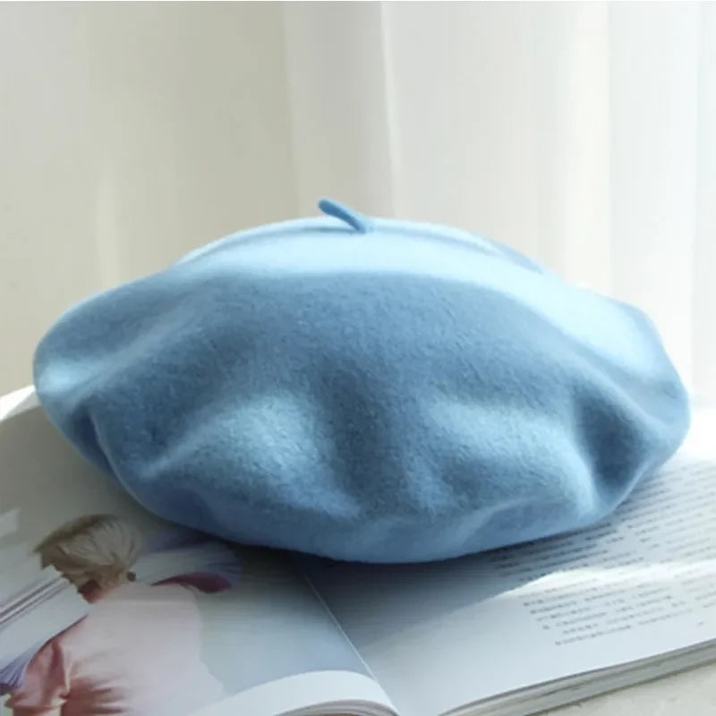 Women's Classic Wool-Blend Beret Hat