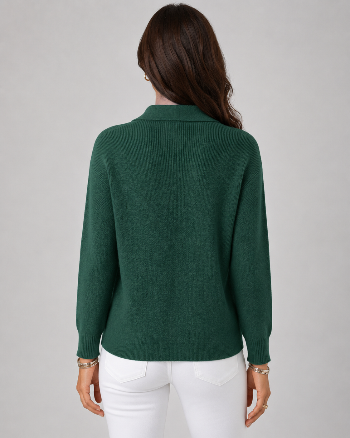 Women's Collared Button-Up Knit Cardigan – Relaxed Fit