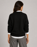 Women's Crew Neck Knitted Jumper – Relaxed Fit Pullover