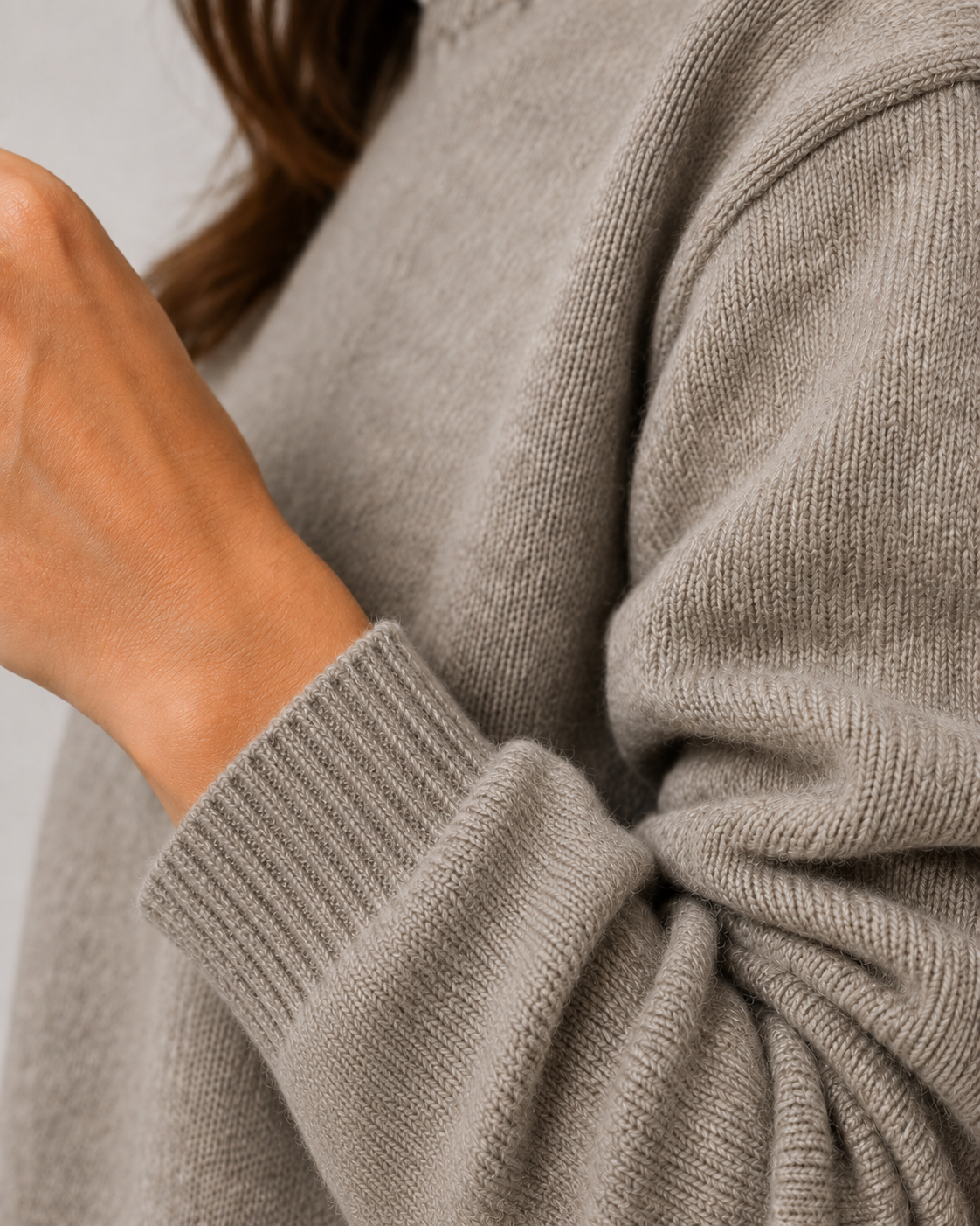 Women's Crew Neck Knitted Jumper – Relaxed Fit Pullover