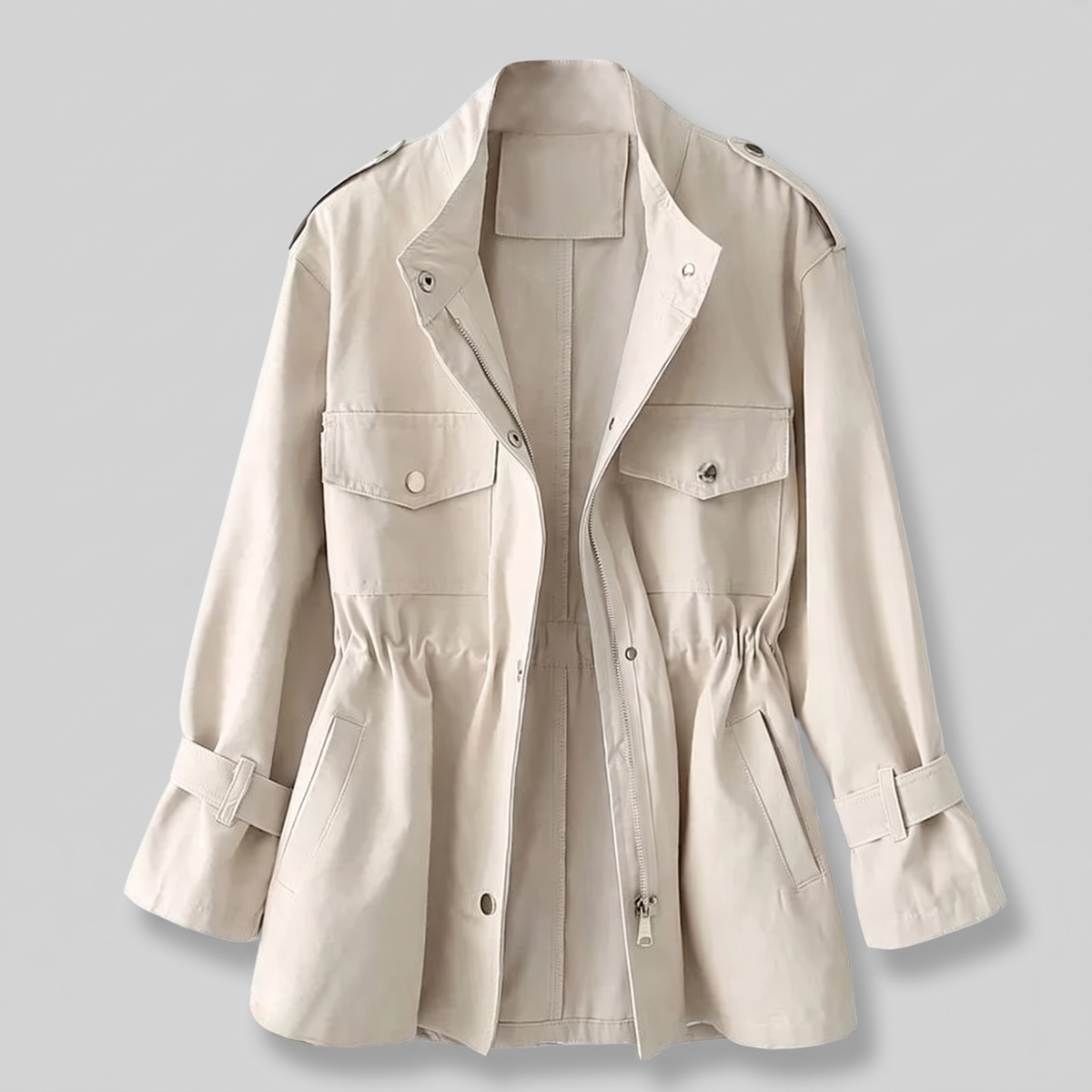 Kacob | Women's Double Breasted Belted Overcoat – Tailored Winter Coat