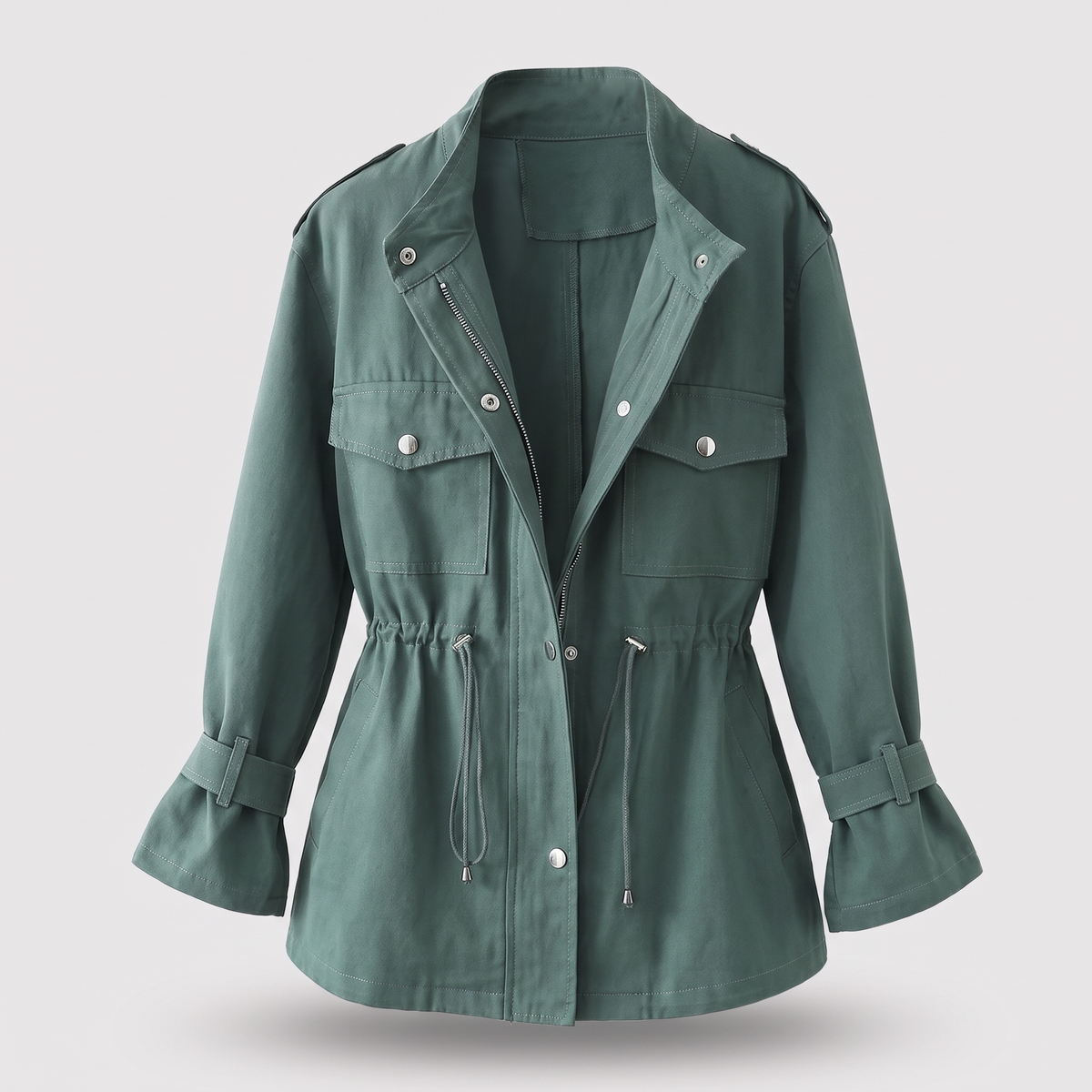 Kacob | Women's Double Breasted Belted Overcoat – Tailored Winter Coat