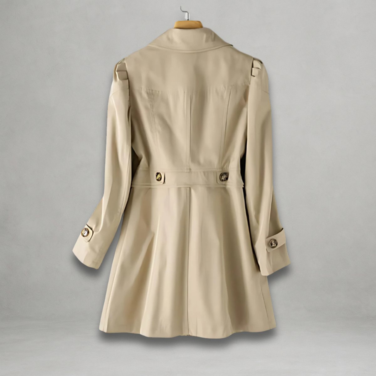 Kacob | Women's Double Breasted Trench Coat – Fitted Notched Collar Mac